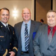 Whitehall Chief Gagorik, Jefferson Hills Chief Dziezgowski, and FOP 91 President Slawianowski at Amen Corner Law Enforcement Luncheon