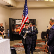 Allegheny County F.O.P. Lodge 91 Honor Guard Presents the Flag at Amen Corner Law Enforcement Awards